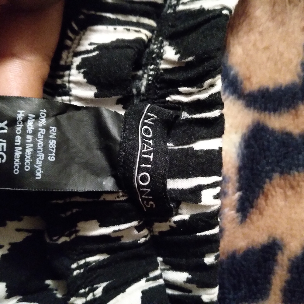 Black and white long skirt